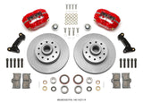 Wilwood Forged Dynalite Front Kit 11.03in 1 PC Rotor&Hub - Red 74-80 Pinto Disc Spindle only