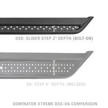 Load image into Gallery viewer, Go Rhino Dominator Extreme DSS Sliders - Tex Blk - 87in - GTR Auto
