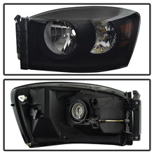 Load image into Gallery viewer, xTune Dodge Ram 1500 06-08 Amber Crystal Headlights Black Smoked HD-JH-DR06-AM-BSM