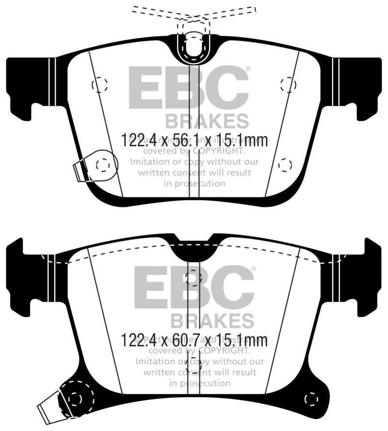 EBC 2016+ Chrysler Pacifica (RU) 3.6L Ultimax2 Rear Brake Pads - GTR Auto