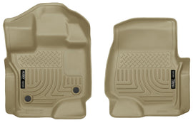 Husky Liners 15-23 Ford F-150 Super/Super Crew Cab WeatherBeater Tan Front Floor Liners - GTR Auto