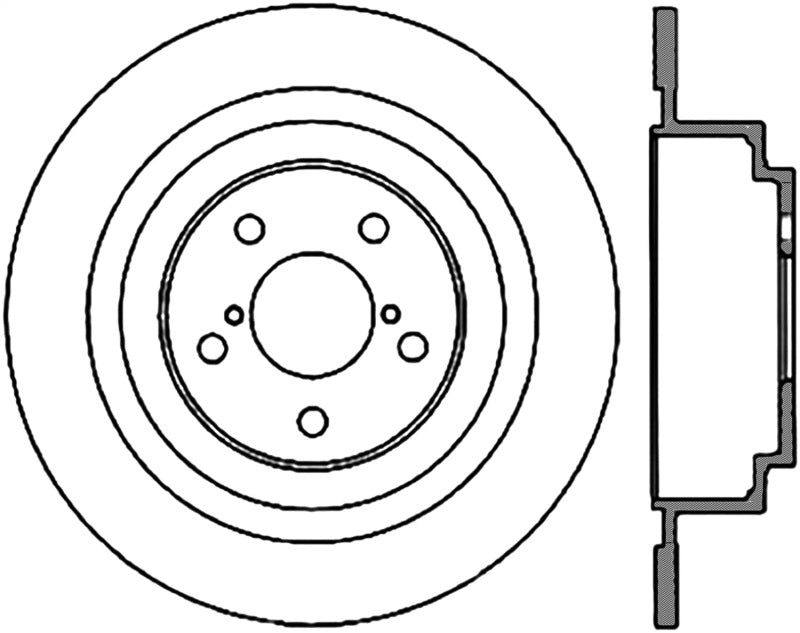 StopTech 00-04 Subaru Outback / Legacy SportStop Cryo Slotted & Drilled Rear Right Rotor