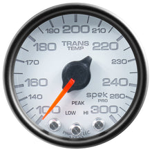 Load image into Gallery viewer, Autometer Spek-Pro Gauge Trans Temp 2 1/16in 300f Stepper Motor W/Peak &amp; Warn Wht/Blk