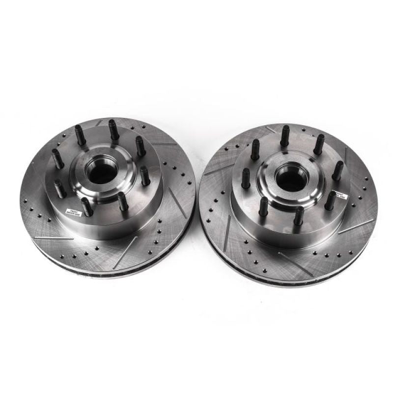 Power Stop 05-07 Ford F-350 Super Duty Front Drilled & Slotted Rotor - Pair