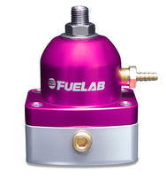 Load image into Gallery viewer, Fuelab 545 EFI Adjustable Mini FPR In-Line 90-125 PSI (1) -6AN In (1) -6AN Return - Purple