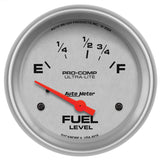 AutoMeter Gauge Fuel Level 2-5/8in. 16 Ohm(e) to 158 Ohm(f) Elec Ultra-Lite