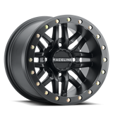 Raceline A91B Ryno 15x10in / 4x156 BP / 0mm Offset / 132.5mm Bore - Satin Black Beadlock Wheel