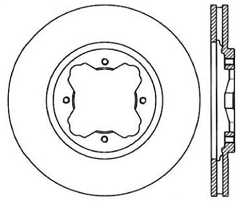StopTech 91-97 Honda Accord Cryo Slotted Front Right Sport Brake Rotor