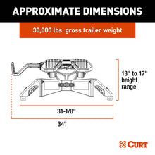 Load image into Gallery viewer, Curt PowerRide 30K 5th Wheel Hitch