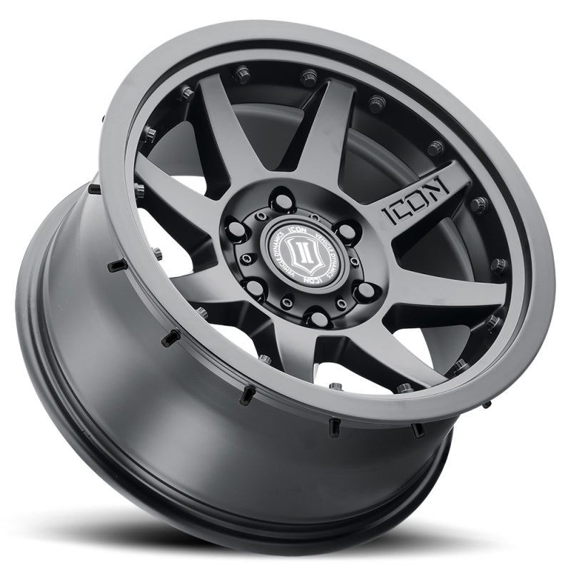 ICON Rebound Pro 17x8.5 6x5.5 25mm Offset 5.75in BS 93.1mm Bore Satin Black Wheel