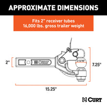 Load image into Gallery viewer, Curt Receiver-Mount Ball &amp; Pintle Combo (2in Shank 2-5/16in Ball 12000lbs)