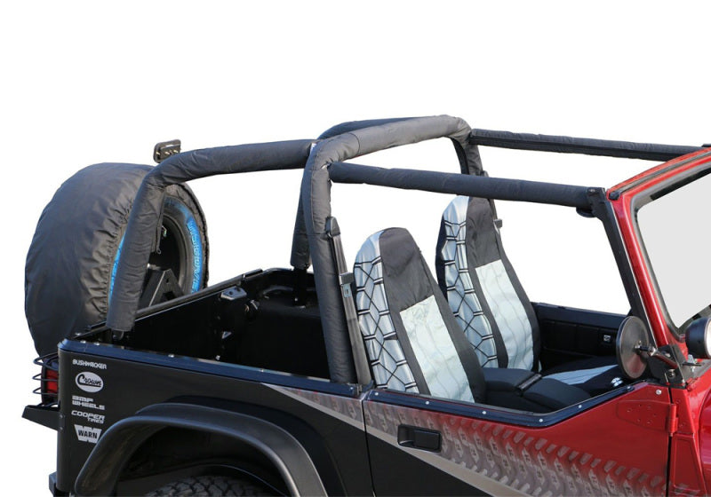 Rampage 1992-1995 Jeep Wrangler(YJ) Roll Bar Pad & Cover Kit - Black Denim