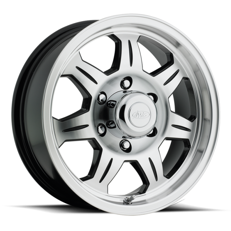 Raceline 870 Element 15x6in / 5x127 BP / 0mm Offset / 3.19mm Bore - Black & Machined Wheel