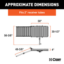 Load image into Gallery viewer, Curt 50in x 30-1/2in Aluminum Hitch Cargo Carrier w/Ramp