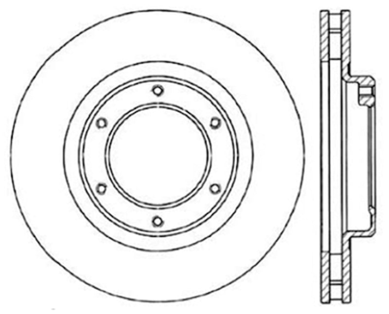 Stoptech 96-97 Toyota LX450 Front CryoStop Rotor