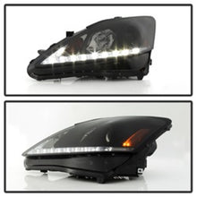 Load image into Gallery viewer, Spyder Lexus IS 250/350 2006-2010 Projector Headlights DRL Black Smoke PRO-YD-LIS06-DRL-BSM