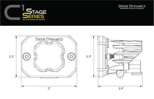 Load image into Gallery viewer, Diode Dynamics Stage Series C1 LED Pod - Yellow SAE Fog Flush ABL (Pair)