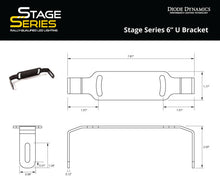 Load image into Gallery viewer, Diode Dynamics Stage Series 6 In U Bracket (Pair)