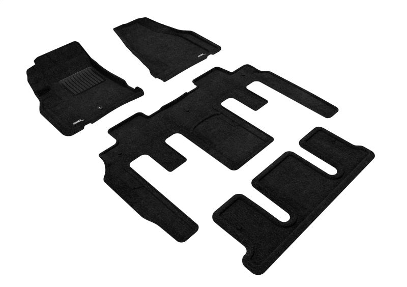 3D MAXpider 09-17 Chevrolet Traverse w Bucket 2nd Row Elegant 1st 2nd 3rd Row - Set (Black)
