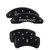 MGP Front set 2 Caliper Covers Engraved Front MGP Black finish silver ch