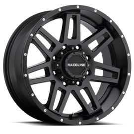 Raceline 931B Injector 18x9in / 6x139.7/6x135 BP / 18mm Offset / 106.1mm Bore - Satin Black Wheel
