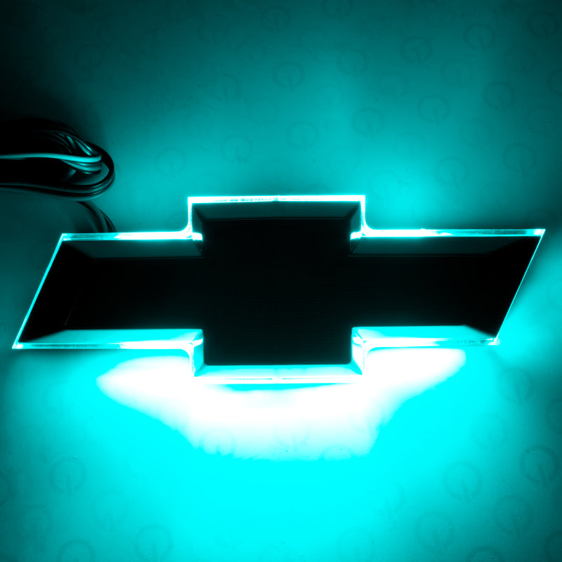 Oracle Illuminated Bowtie - Flat Black Center - Aqua