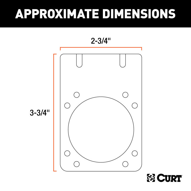 Curt Connector Mounting Bracket for 7-Way RV Blade (Black Packaged)