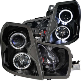 ANZO 2003-2007 Cadillac CTS Projector Headlights w/ Halo Black