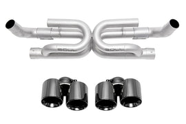 SOUL 17-19 Porsche 991.2 Carrera (non-PSE) Perf. Exhaust w/ Drone Tubes - S Model - Blk Chrome Tips