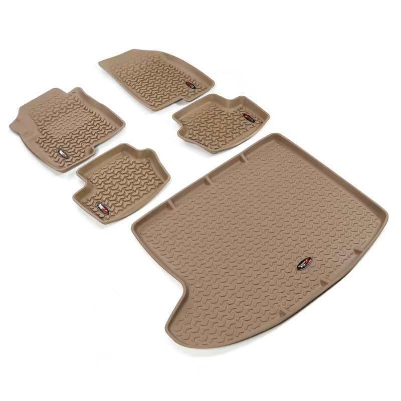 Rugged Ridge Floor Liner Front/Rear/Cargo Tan 2007-2017 Jeep Compass / Patriot