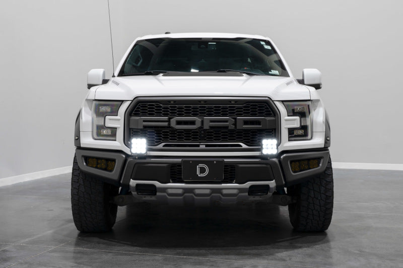 Diode Dynamics 17-20 Ford Raptor SS5 Bumper LED Pod Light Kit - Yellow Pro Combo