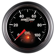 Load image into Gallery viewer, Autometer Sport-Comp II 52.4mm 0-100 PSI Oil Pressure Peak &amp; Warn w/ Electronic Control Gauge