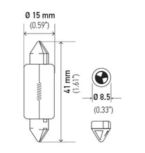 Load image into Gallery viewer, Hella Bulb 6480 24V 18W SV8.5-8 T4.625 15x43mm