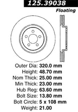 Load image into Gallery viewer, Stoptech 13 Ford Focus ST Front Premium High Carbon Cryo Brake Rotor