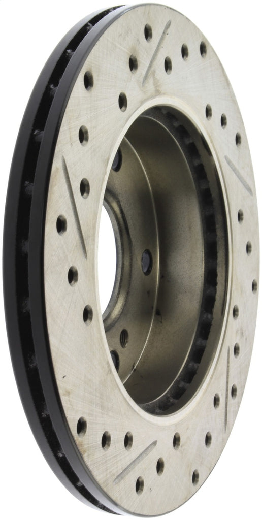 StopTech 94-96 Nissan 240SX SportStop Slotted & Drilled Front Left Rotor