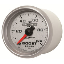 Load image into Gallery viewer, Autometer Ultra-Lite II 52mm 0-100 PSI Mechanical Boost Gauge