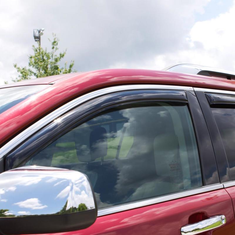 AVS 04-12 Chevy Colorado Crew Cab Ventvisor In-Channel Front & Rear Window Deflectors 4pc - Smoke - GTR Auto