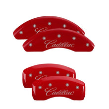 Load image into Gallery viewer, MGP Front set 2 Caliper Covers Engraved Front MGP Red finish silver ch