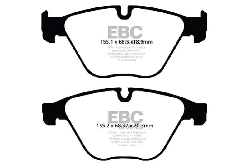 EBC 10+ BMW 535i 3.0 Turbo (F10) Redstuff Front Brake Pads