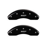 MGP 4 Caliper Covers Engraved Front & Rear MGP Black Finish Silver Characters 2019 Kia Niro