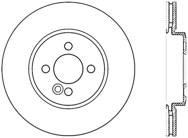 Stoptech 08-11/14-16 Mini Cooper Front High Carbon Cryo Brake Rotor