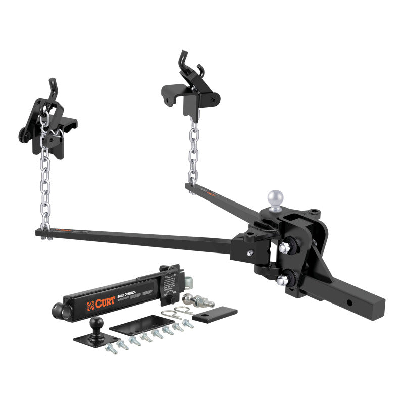 Curt Short Trunnion Bar Weight Distribution Hitch Kit (10000-15000lbs 28-3/8in Bars)