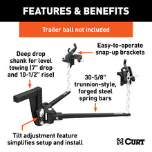 Load image into Gallery viewer, Curt Deep Drop Trunnion Bar Weight Distribution Hitch (8,000 - 10,000 LBS, 30-5/8in Bars)