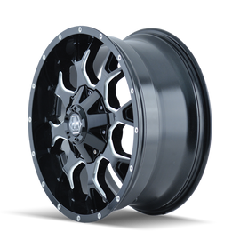 Mayhem 8015 Warrior 20x9 / 6x120 BP / 0mm Offset / 78.1mm Hub Black w/ Milled Spokes Wheel