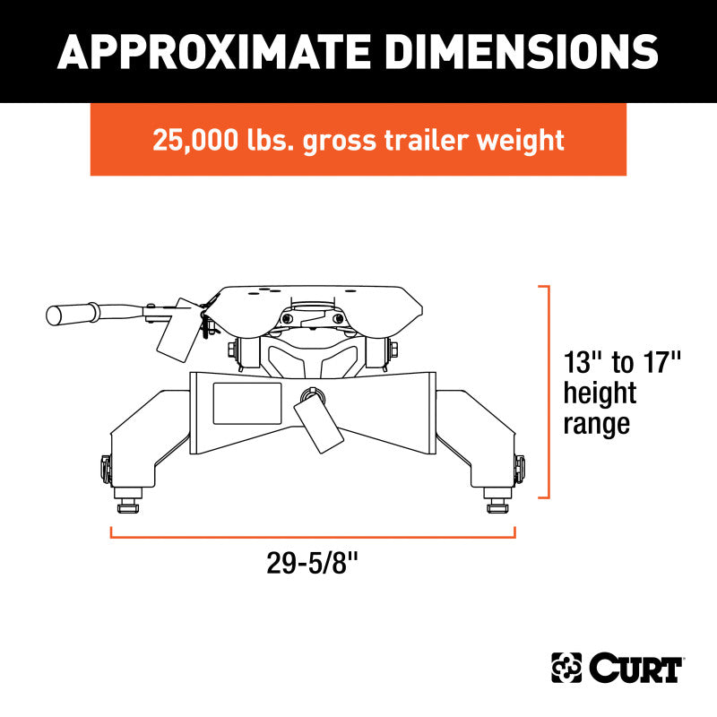 Curt A25 5th Wheel Hitch w/GM Puck System Legs