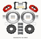 Wilwood Narrow Superlite 6R Front Hat Kit 14.00 Red 1964-1970 Ford Mustang w/ DSE Suspension