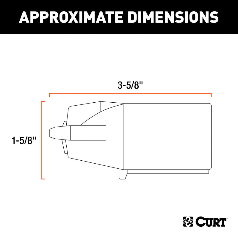 Curt 7-Way RV Blade Connector Plug (Trailer Side Black Plastic Packaged)