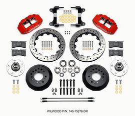 Wilwood Narrow Superlite 6R Front Hub Kit 12.88in Drill Red 82-92 Camaro//Firebird