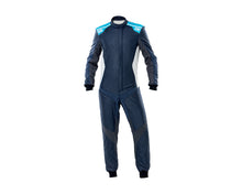 Load image into Gallery viewer, OMP One Evo X Overall Navy Blue/Cyan - Size 54 (Fia 8856-2018)