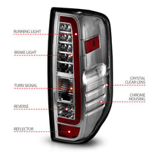 Load image into Gallery viewer, ANZO 2005-2021 Nissan Frontier LED Taillights Chrome Housing/Clear Lens